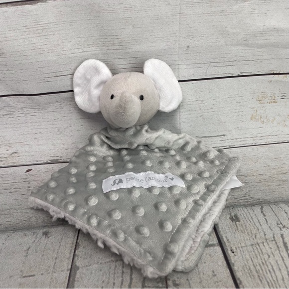 petite l’amour Elephant Lovey Security Blanket Plush Toy Baby Infant - Picture 2 of 9